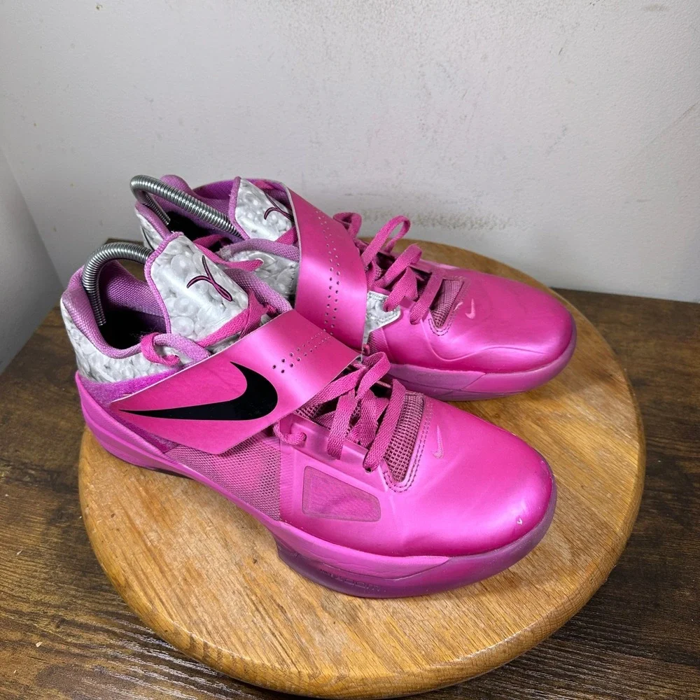 Nike KD 4 Aunt Pearl Think Pink Basketball Shoes HF9098-600 Mens 10.5